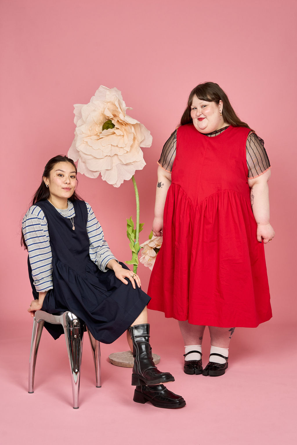 Petal Dress (Navy) - Made-to-Order