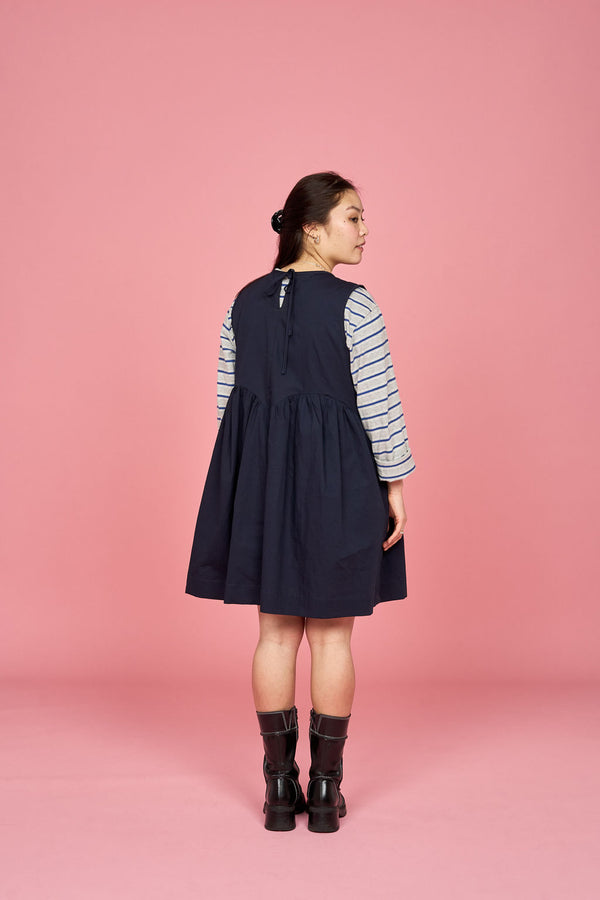 Petal Dress (Navy) - Made-to-Order